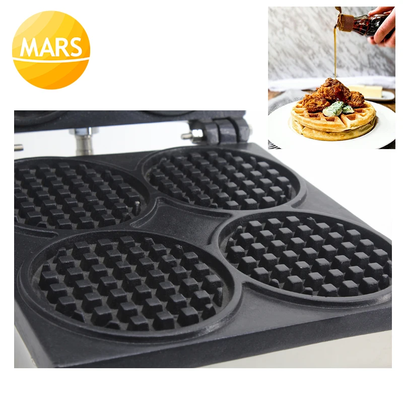 Thương Mại Máy Làm Bánh Waffle Máy Baker Điện Kẹp Sắt Crepe Chảo Nướng Bánh Pancake Lò Nướng Bánh Quế Nón Máy Làm 220V 110V