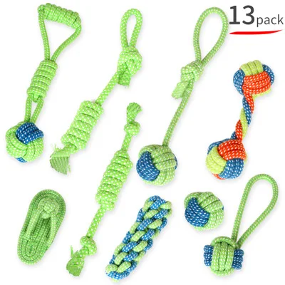 Pet Dog Toy Cotton Ball Dog Molar Toy Tooth Cleaning Cotton Hemp Rope Braided Rope Interesting Toy