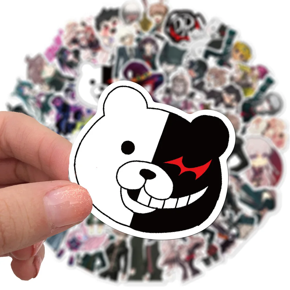 50PCS Danganronpa Waterproof Stickers Snowboard Laptop Luggage Fridge Guitar Graffiti Sticker Decal Anime Stickers Toy Sticker