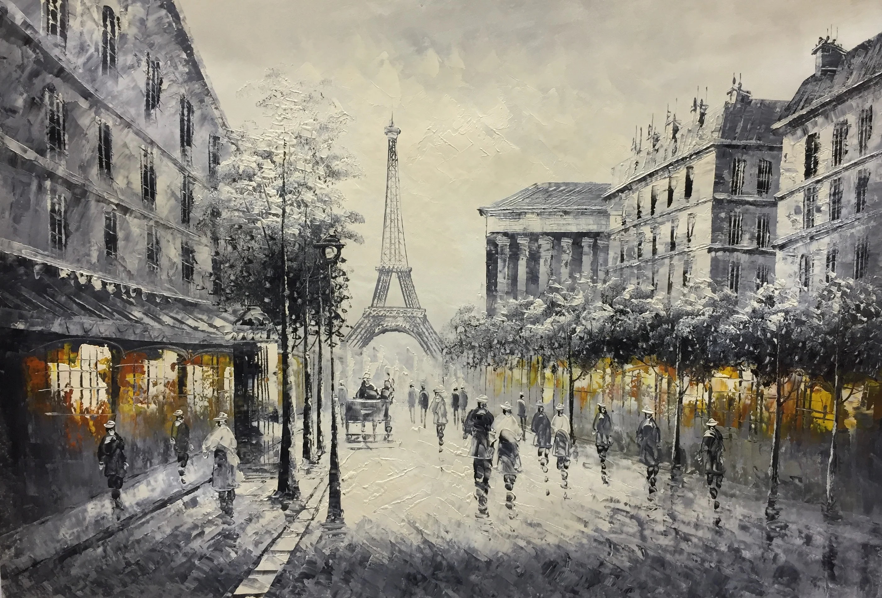 

Ultra Low Price Sale 100% Hand Painted Oil Painting on Canvas Paris Stree Landscape Canvas Painting Wall Art Picture Homedecor