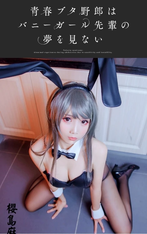 

Anime Sakurajima Mai Cosplay Costume Halloween Women Black Sexy Jumpsuit Rascal Does Not Dream of Bunny Girl Senpai Cos