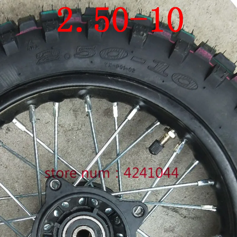 2.50-10 Front  or Rear Rims  tyres   Wheels   for Trail Off Road Dirt Bike Motocross Mini  10\