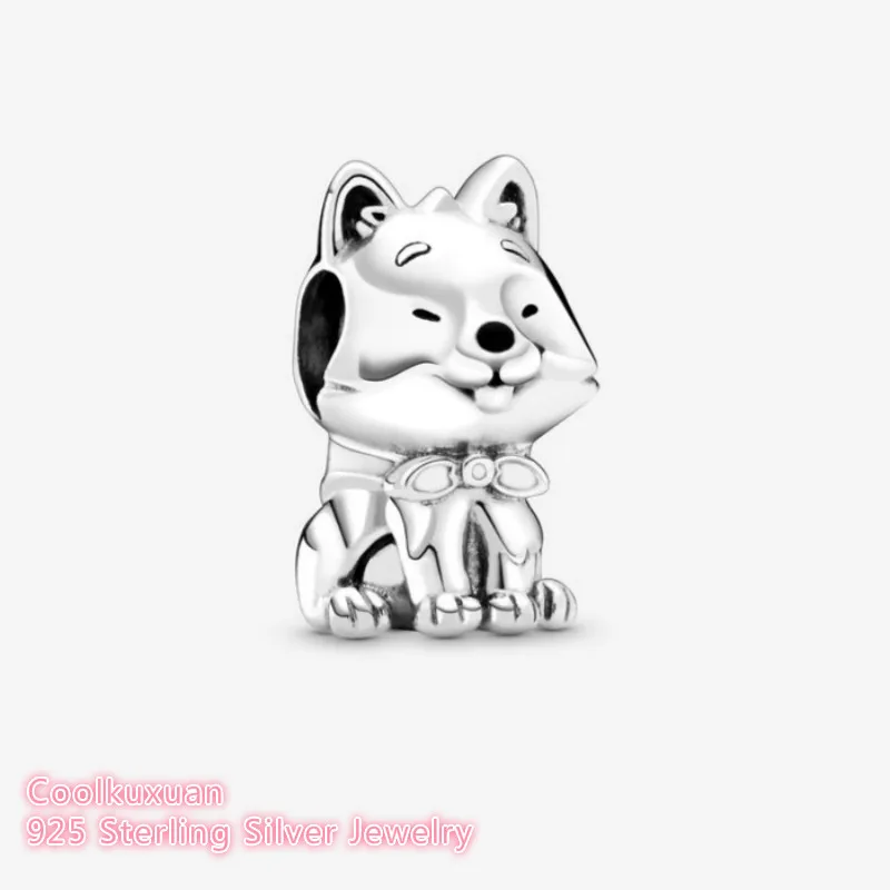 

Summer 100% 925 Sterling Silver Japanese Akita Inu Dog Charm beads Fits Original Pandora bracelets Jewelry