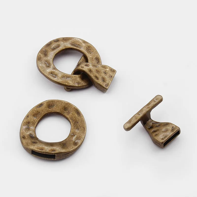 3sets Jewelry Components Hammered Craft T-Toggle Clasp Hooks Clasps Jewelry For DIY Bracelet Jewelry Making Findings Material