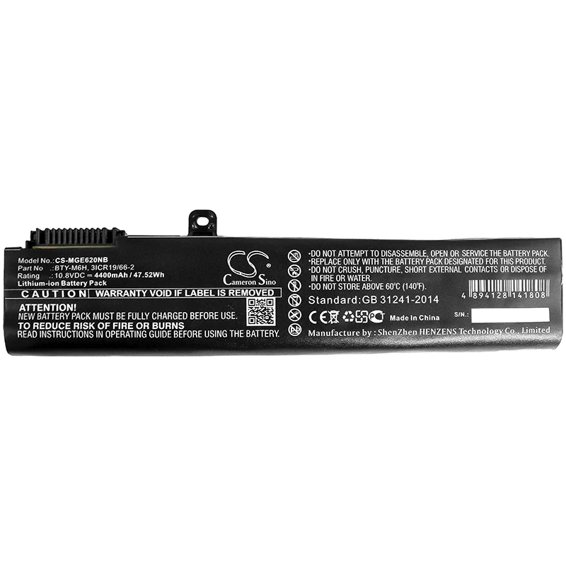 Cameron sino 4400 мАч аккумулятор для MSI GE62 2QC-264XCN MS-16J6 MS-16JB-SKU6 MS-1792 MS-1795 PE60 PE60 6QE PE70 3ICR19/66-2 BTY-M6H