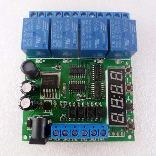 

DC 5V 9V 12V 24V 4-channel Digital Tube Multi-function Delay LED Time Timing Relay