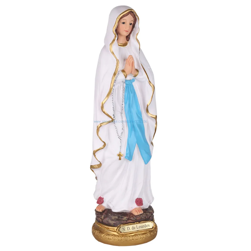 Catholic Saint Statue Madonna Blessed Saint Mary Statue Our Lady of Lourdes Statue Christ Tabletop Statue Figurine 11.8inch NEW