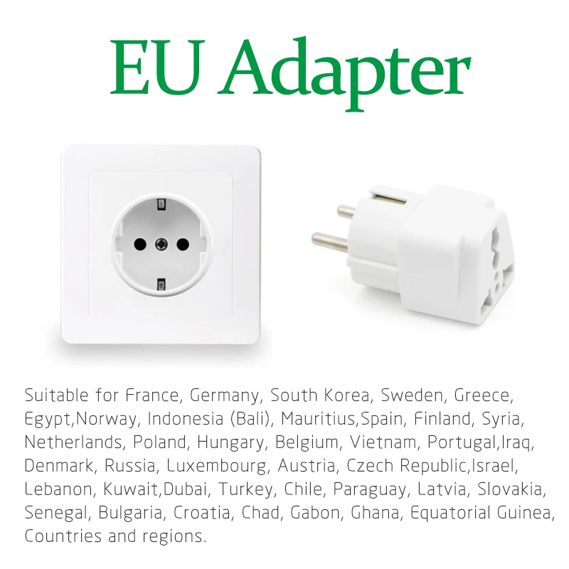 1PC Universal Changeover plug UK US AU to EU AC Power Socket Plug Multi-function Travel Charger Adapter Converter Outlet Adaptor