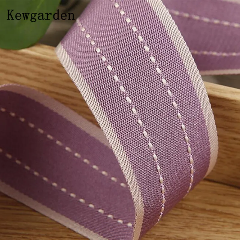 Kewgarden Stripe Denim Fabric Ribbon 1.5\