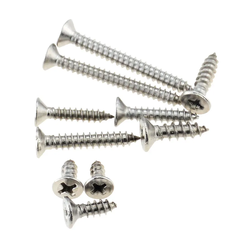 

50PCS M2*4 5 6 7 8 10 12 16 304 Stainless Steel Cross Recessed Countersunk Flat Head Tapping-screws Wood Screw M2x4 M2x16