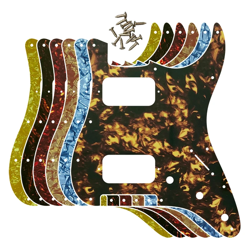 

Xin Yue Custom Guitar Parts -For 72'11 Screw Hole Standard St HH Humbuckers Pickups Guitar Pickguard Scratch Plate Flame Pattern