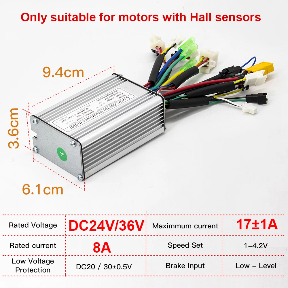 Electric Bike KT Controller 36V 250W 350W Brushless 6 Mosfet 17A Kunteng Controller with KT LCD4 LCD5 Display Ebike Controller