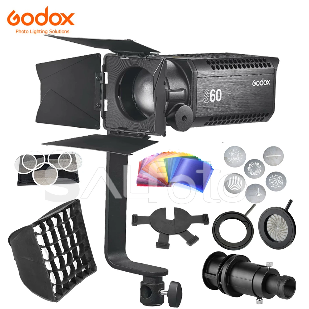 

Godox S60 S60Bi Focusing LED Video Continuous Light CRI96 60W / 77W Spotlight for Interviewing Portrait Wedding Photography