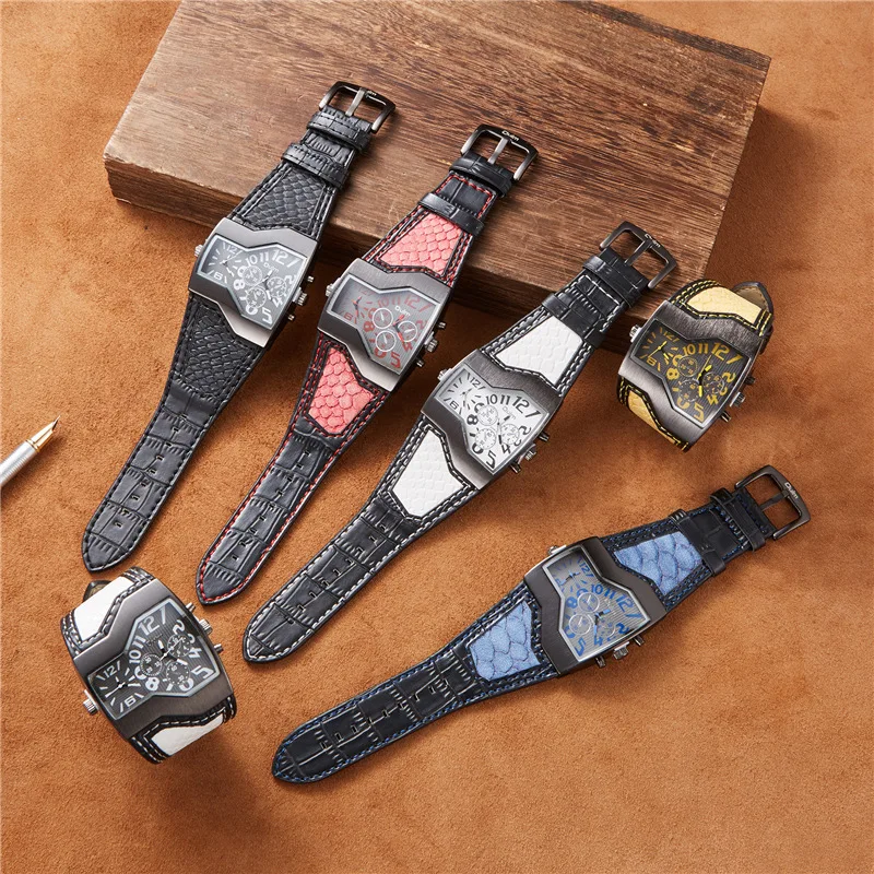 

Oulm 1220 Male Watch Personalized Strap Big Dial Watches Men Outdoor Sports Watch Luxury Male Quartz Wristwatch reloj hombre