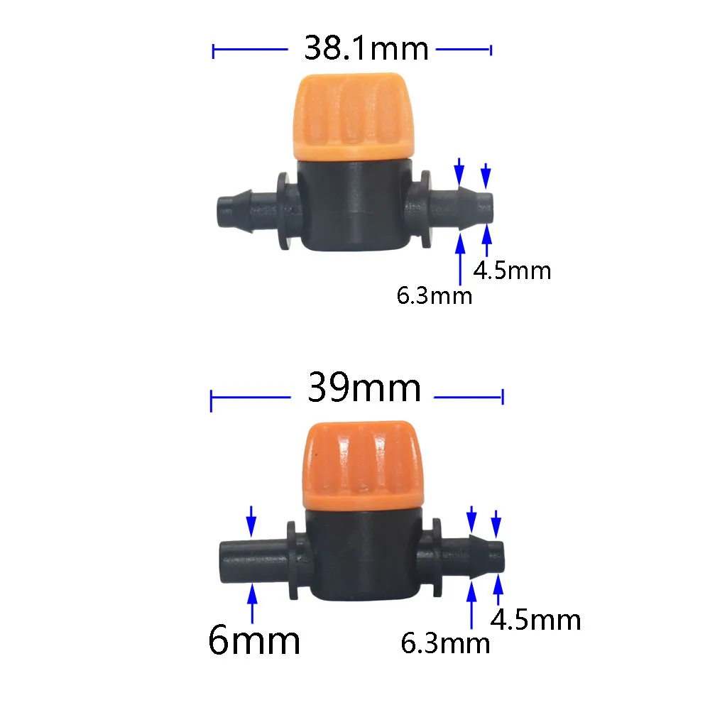 10pcs 4/7mm Hose Mini Valve 1/4\