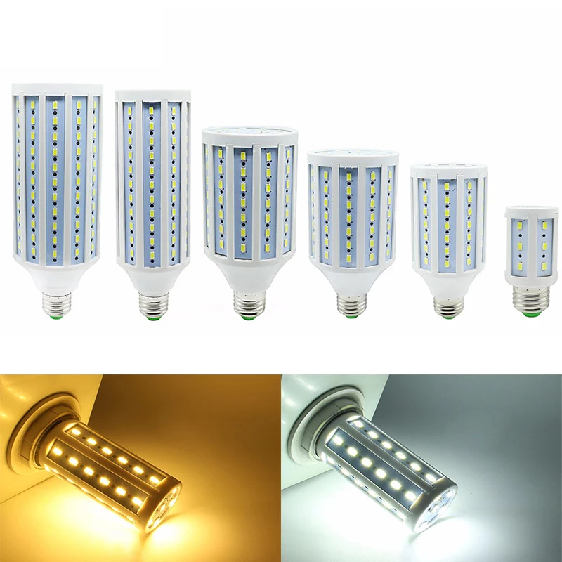 

Super Bright 5W 7W 12W 15W 25W 30W 40W 50W 60W E27 5730 SMD LED Lamp 220V 230V High Quality Lampada Corn Light Energy Saving