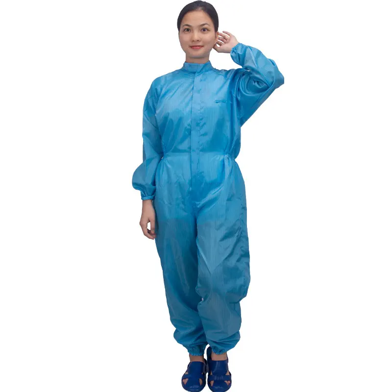 Anti-Static Overalls Hooded Dust-Free Jumpsuit Factory Workshop Male Female Washable Work Clothes Protection Clothes 5XL Size