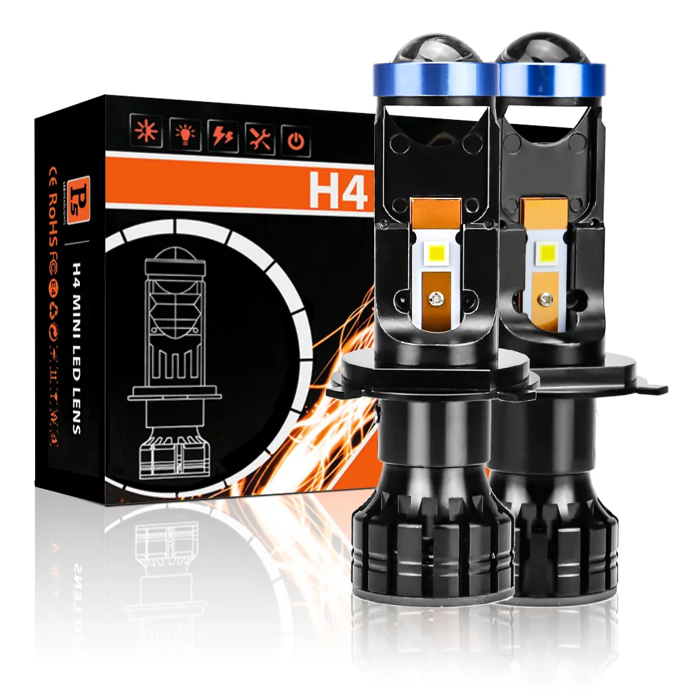 

DXZ Car Headlight Mini Lens H4 H7 LED Projector Bulb Canbus P5 60W 6000K 12000LM 12V 24V Auto HeadLamp Spotlight High Low Beam