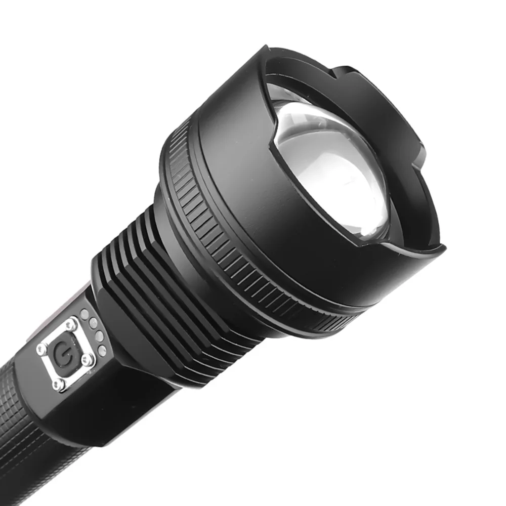 Bright LED Flashlight 3 Lighting Modes Torch for Night Riding Camping Hiking Hunting & Indoor Activities Use 18650 26650 Battery