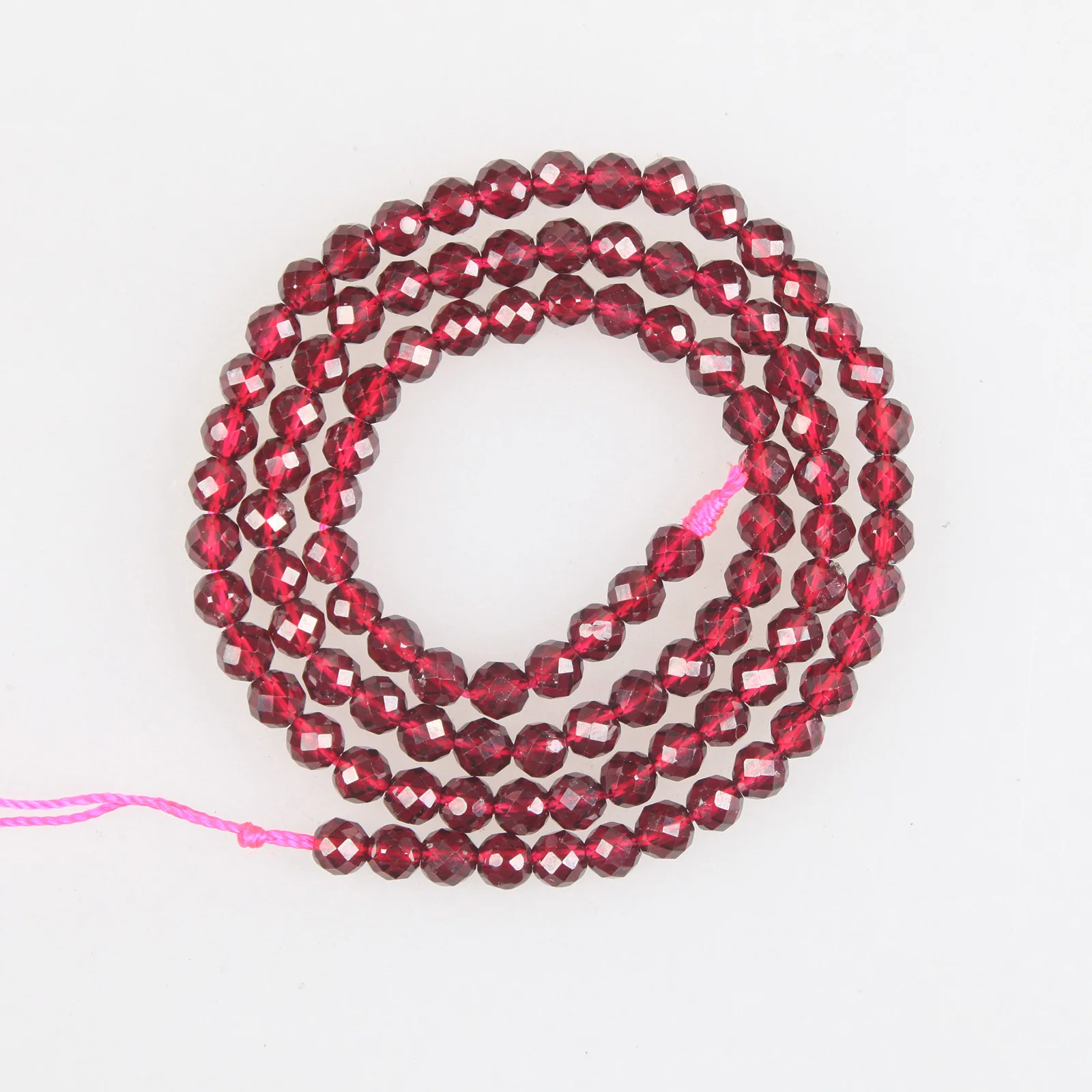 AAAAA Natural Stone Beads Small Faceted Garnet Top Grade Garnet Loose Beads 2 3 4mm For Bracelet Necklace Jewelry Making