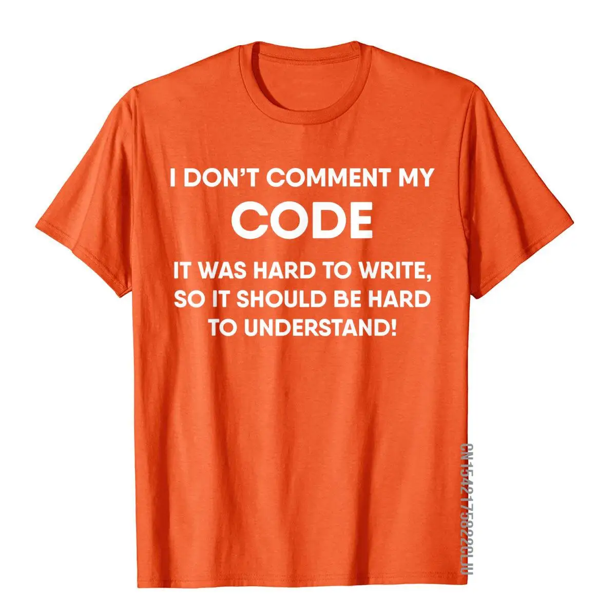 Funny Coding Real Programmers Don\'t Comment Code T-Shirt T Shirt Normal On Sale Men Tops Shirts Youthful Cotton