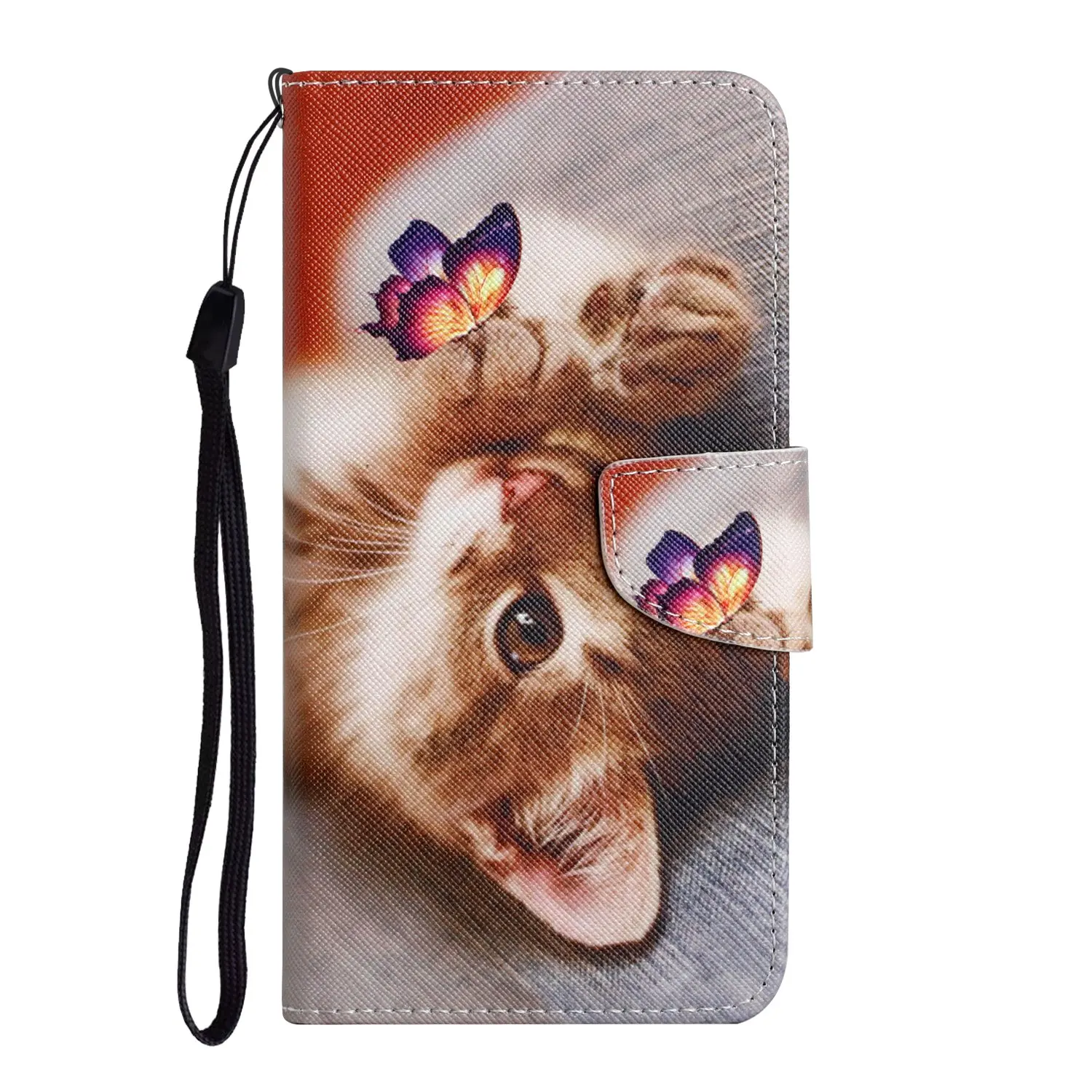 Cat Painted Leather Case on For Samsung Galaxy S20 S21 S10 S8 S9 Plus S 21 S20 FE Ultra S10E Phone Cover Wallet Book Case Fundas