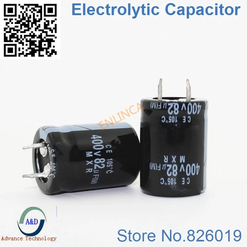 

3pcs/lot 400V 82UF Radial DIP Aluminum Electrolytic Capacitors size 22*30 82UF 400V Tolerance 20%