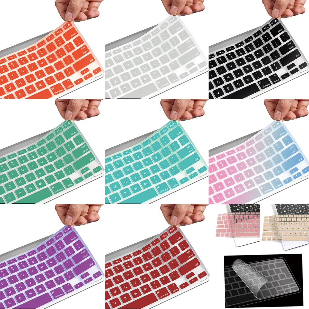 

Waterproof Laptop Keyboard for MacBook Pro 13" A2251 A2289 2020/A2338 (M1)Pro 16" A2141 Solid Color Silicone Protective Film