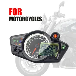 Universal LCD Digital Motorcycle Odometer Speedometer Meter Instrument Adjustable MAX 199KM/H 14000 RPM For 2,4 Cylinder