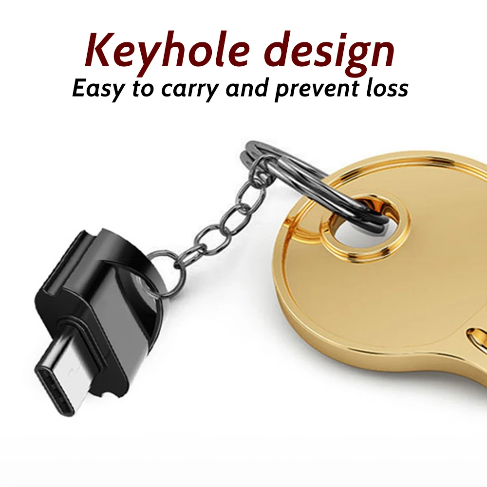 Lecteur de carte Micro USB OTG TF Type C vers adaptateur Micro-SD TF, mini carte mémoire intelligente pour smartphone, ordinateur portable, connecteur USB C