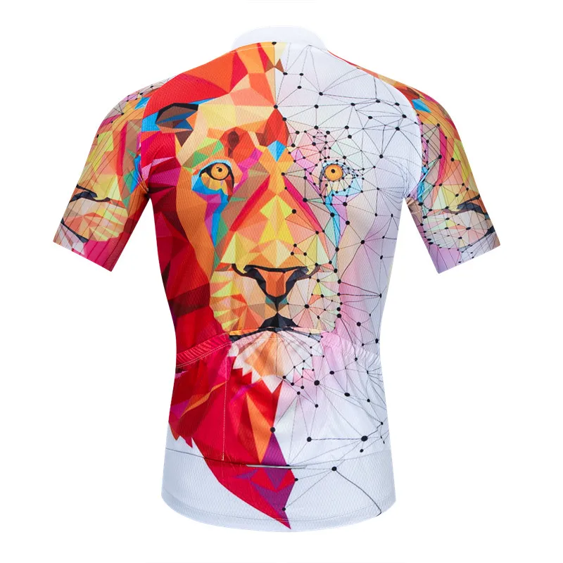 Weimostar 3D Cycling Jersey Men Short Sleeve Lion Bike Clothing Maillot Ciclismo Quick Dry MTB Bicycle Jersey Road Cycling Shirt