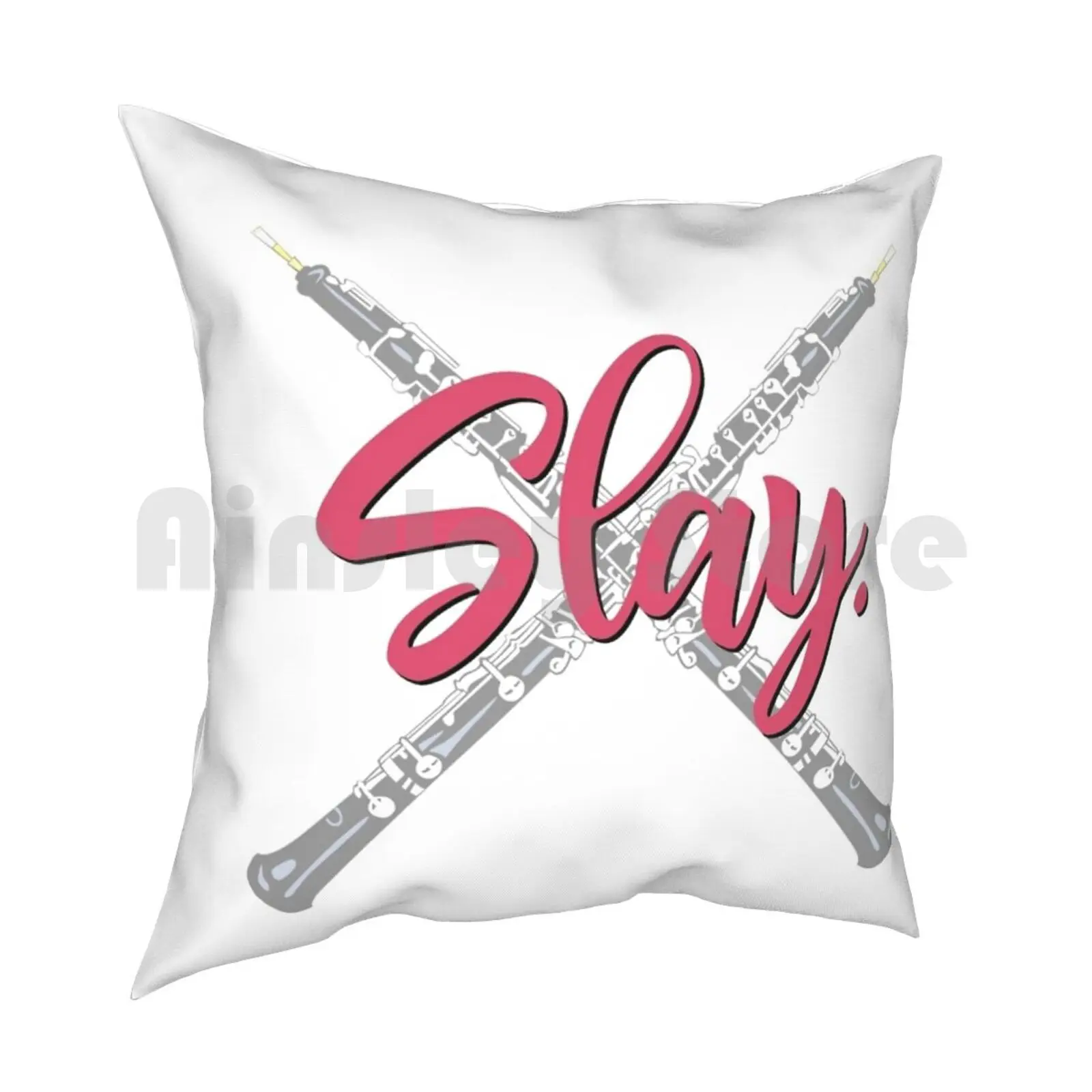 Slay-Oboe Pillow Case Printed Home Soft DIY Pillow cover Band Marching Band Marching High School Band High School High