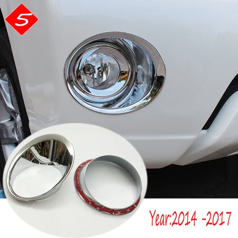 Накладка на переднюю противотуманную фару для Toyota Land Cruiser 150, Prado LC150, FJ150, 2014-2017, хромированная
