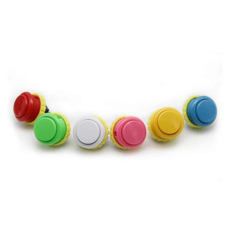 

8pcs/lot Genuine SEIMITSU PS-14-GN Solid Color Pushbutton 30mm Screw In Buttons for Arcade MAME Replace Parts Hori fight sticks