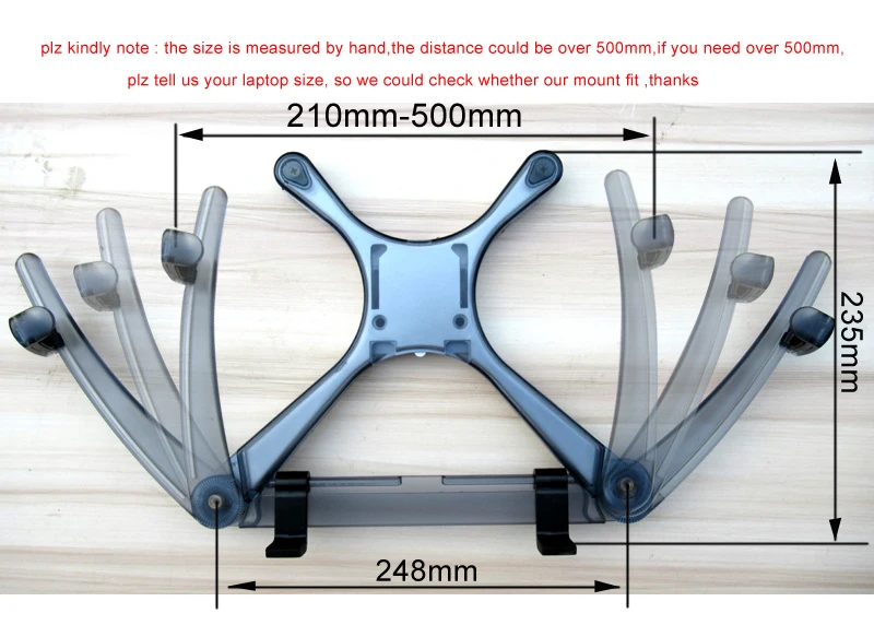OA-7X Multimedia Desktop Dual Arm 27inch LCD Monior Holder+ Laptop Holder Stand Table Full Motion Dual Monitor Mount Arm Stand