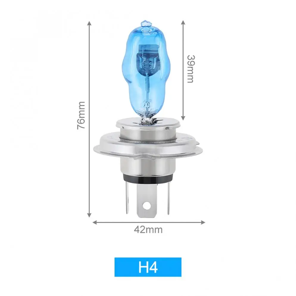 2Pcs DC 12V H4 6000K 100W แสงสีขาว Super Bright รถ HOD หลอดไฟฮาโลเจนซีนอนอัตโนมัติไฟหน้าภายนอกไฟสำหรับรถยนต์