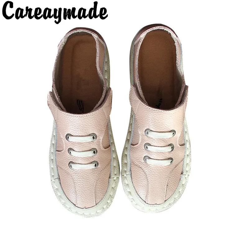 Careaymade-Genuine Leather and ankle boots,Casual hand-made shoes,The retro art mori girl super soft shoes,Customized colors