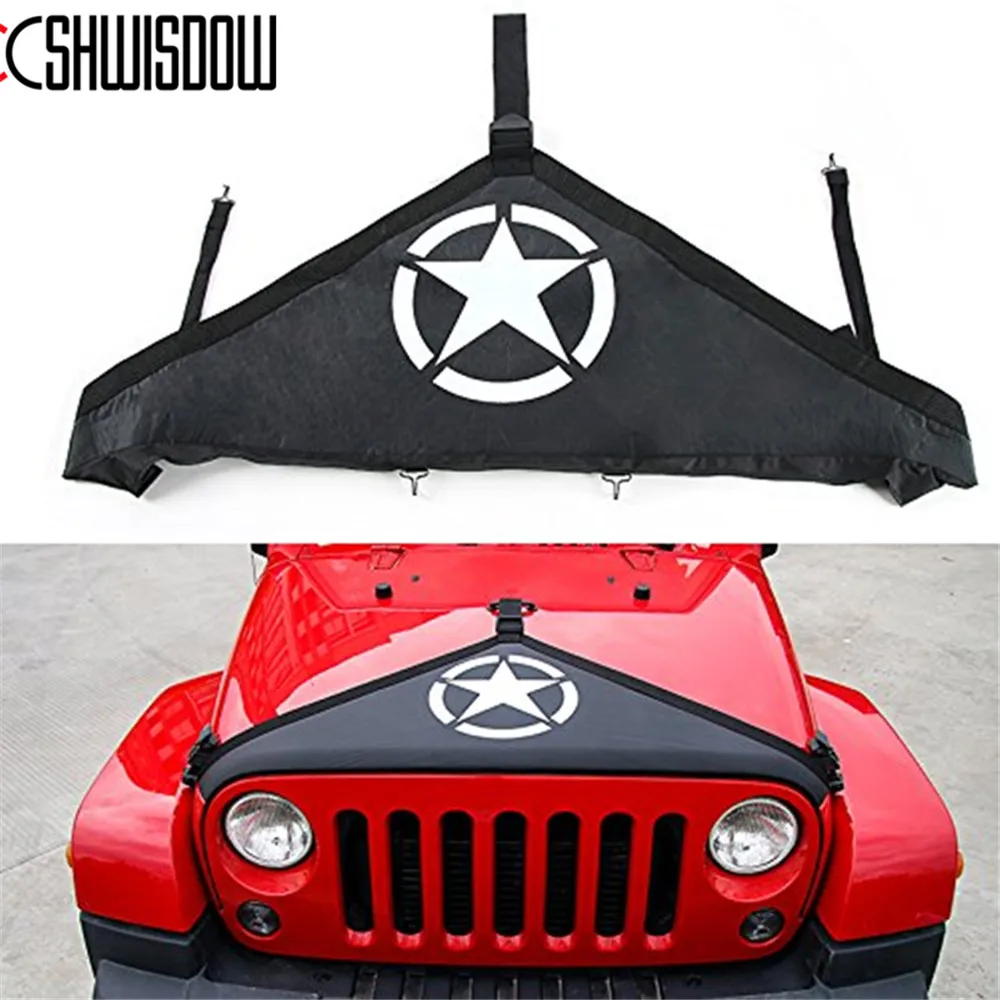 Canvas Engine Hood for Jeep Wrangler TJ 1997-2006 Engine Exterior Cover Protector Car Accessories