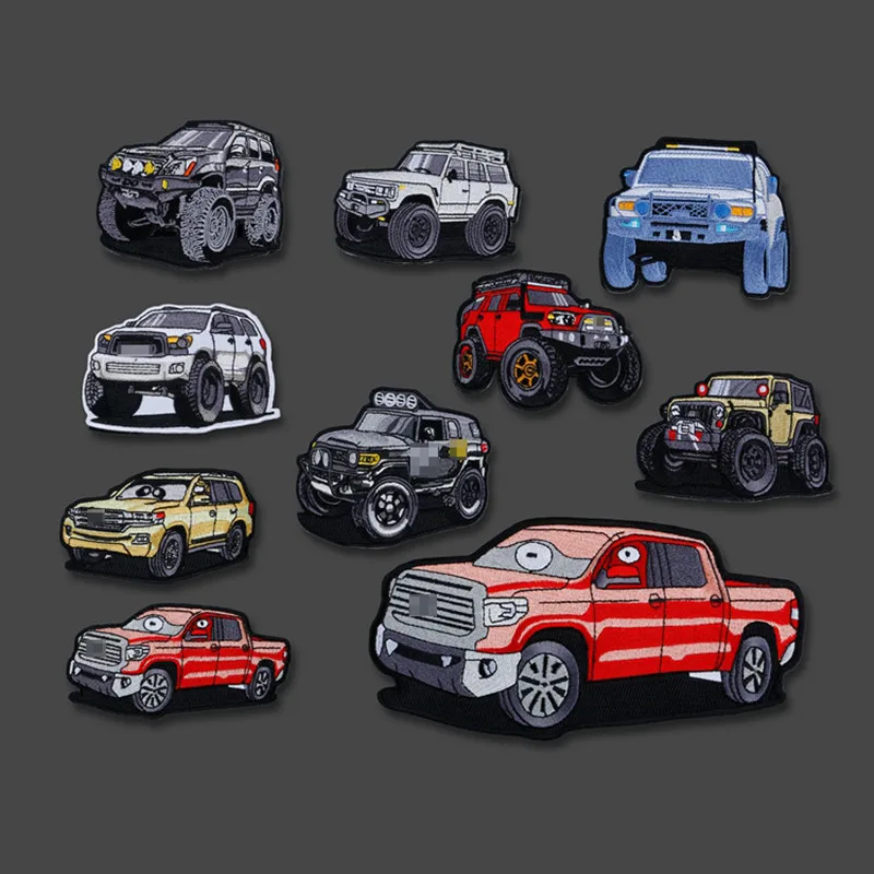 Off-road Vehicle Embroidery Patches 10 Kinds of Full Embroidered Car Collection Cloth Stickers Military Tactical Badge