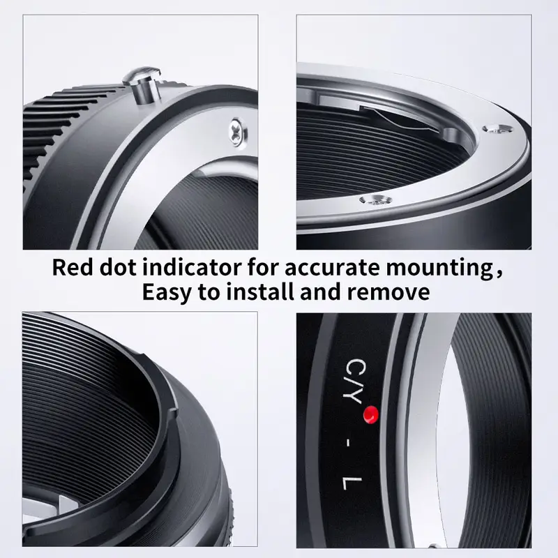 K&F CONCEPT C/Y-L C/Y CY Lens to L Mount Adapter Ring for Contax Yasika C/Y CY lens to Sigma Leica Panasonic L mount Camera - Image 5