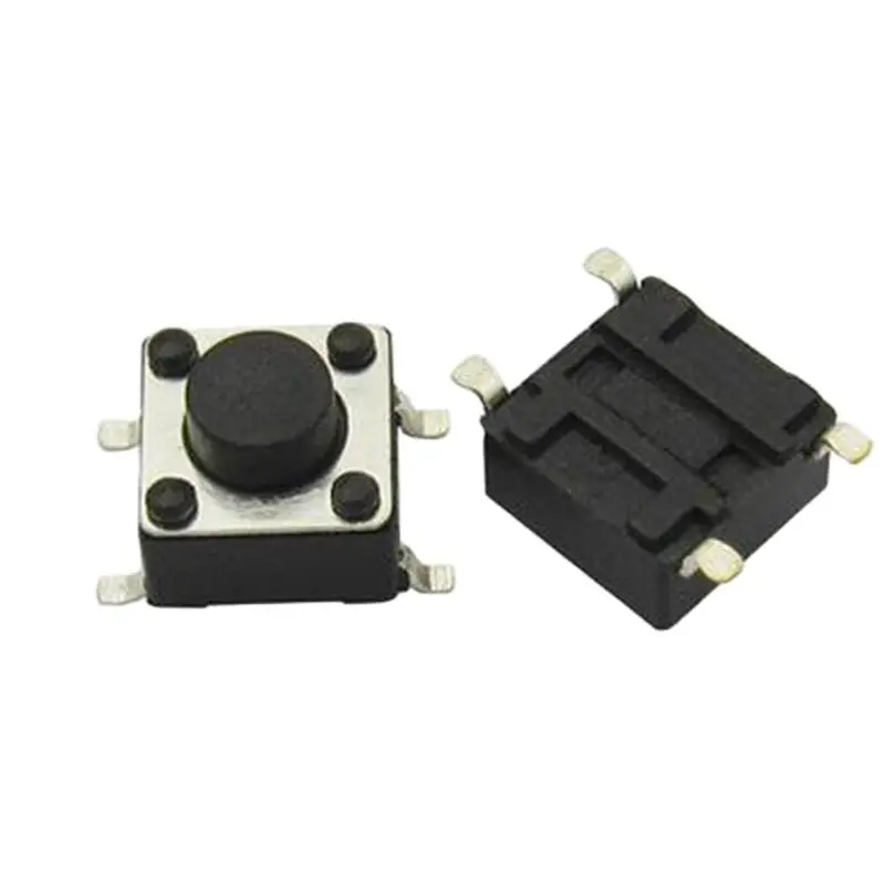 

100pcs 6*6*5mm Push Button Switch Patch Switches Copper Pin 4 Pins Buttons Micro Key Wholesale Price
