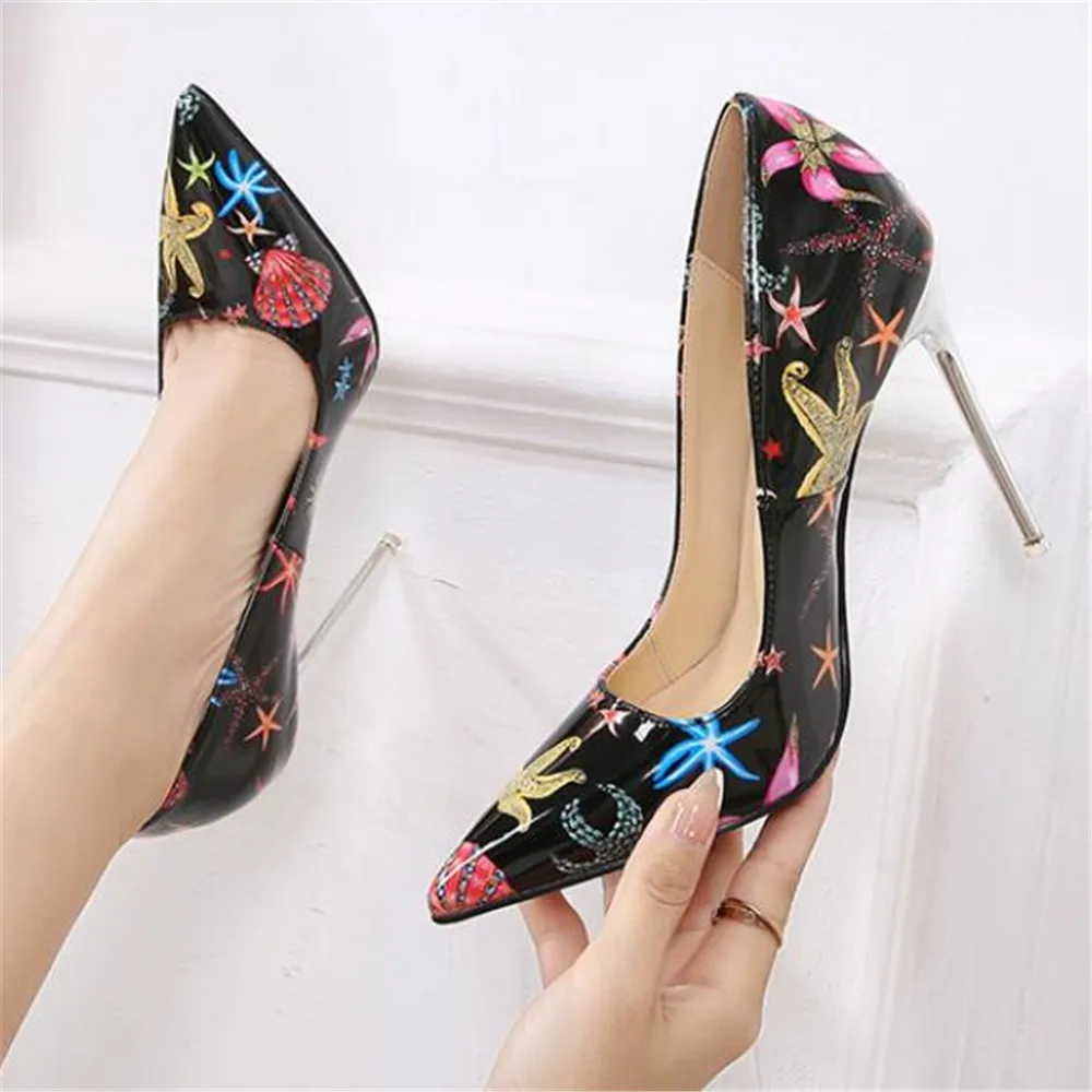 2024 Women Pointed Toe Pumps 11 CM High Heels Stiletto Ladies Sexy European American Nightclub Casual Shoes Large Size 35-45 46