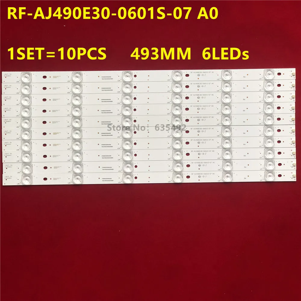 10PCS LED Strip For RF-AJ490E30-0601S-07 A0 LC-49CUG8362KS LC-490UF8472ES LC-49CFE6242E LC-49SFE7451E LC490EQY (SH)(M1)