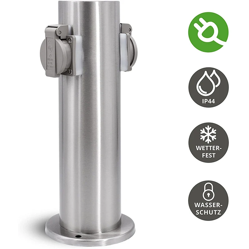 Imagem -03 - Tomada para Coluna de Energia Impermeável Decoração de Jardim Cortador de Relva Exterior Tomadas eu Coluna 3680w 16a