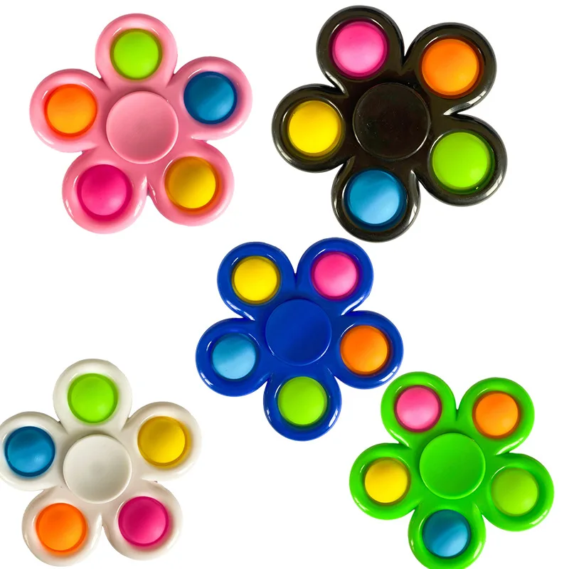 Dây Buộc Đơn Giản Fidget Spinner Push Pop Bong Bóng Tay Spinner Cho ADHD Lo Âu Căng Thẳng Giảm Số Lượng Lớn Cảm Quan Đảng Ủng Hộ Cho trẻ Em