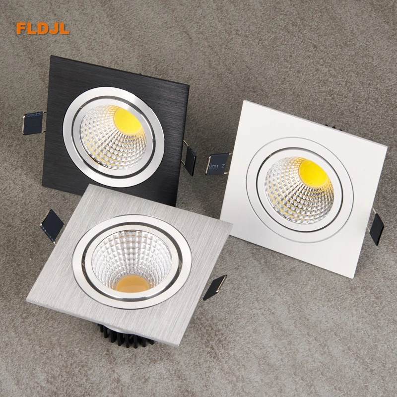 Piazza Dimmerabile Da Incasso A LED Downlights7W 9W12W15W18W COB HA CONDOTTO Le Luci del Punto del Soffitto AC110-220V Caldo Bianco Freddo HA