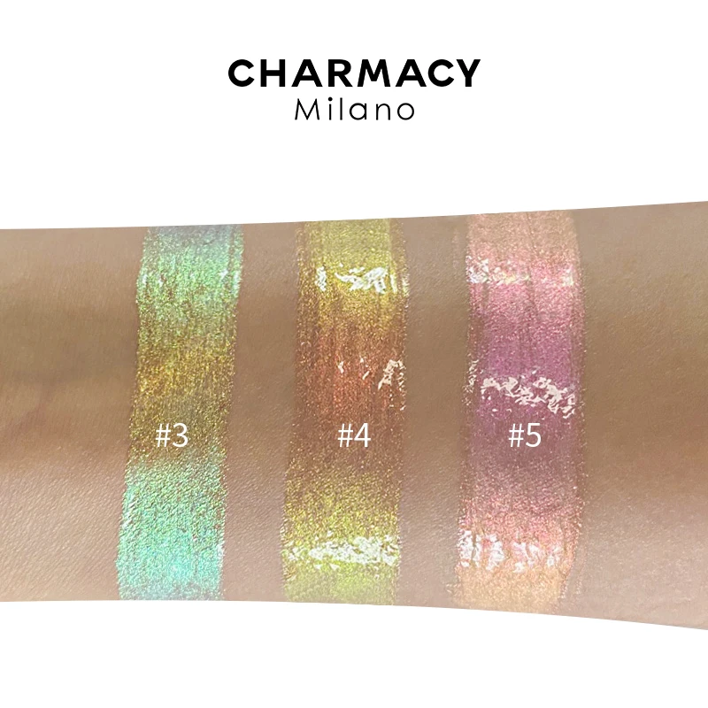 CHARMACY Diamond Lipgloss 3 Colors Chameleon Duochrome Shiny Lip Gloss with Sparkles Moisturizing Liquid Lipstick Beauty Makeup