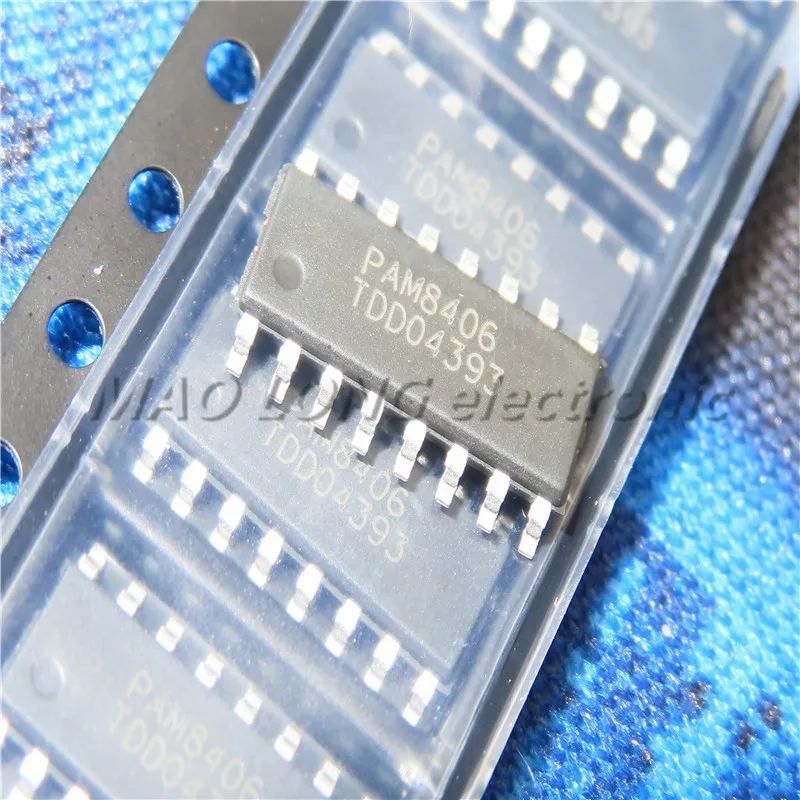 5PCS/LOT PAM8406 SOP16 PAM8406DR SOP-16 Stereo Audio Amplifier Chip Patch In Stock