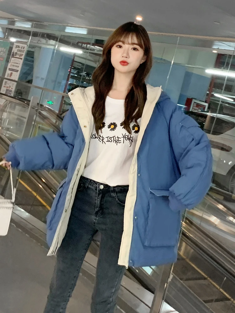 

Women Winter Thickened Warm Cotton Clothes Loose Trendy Short Coat