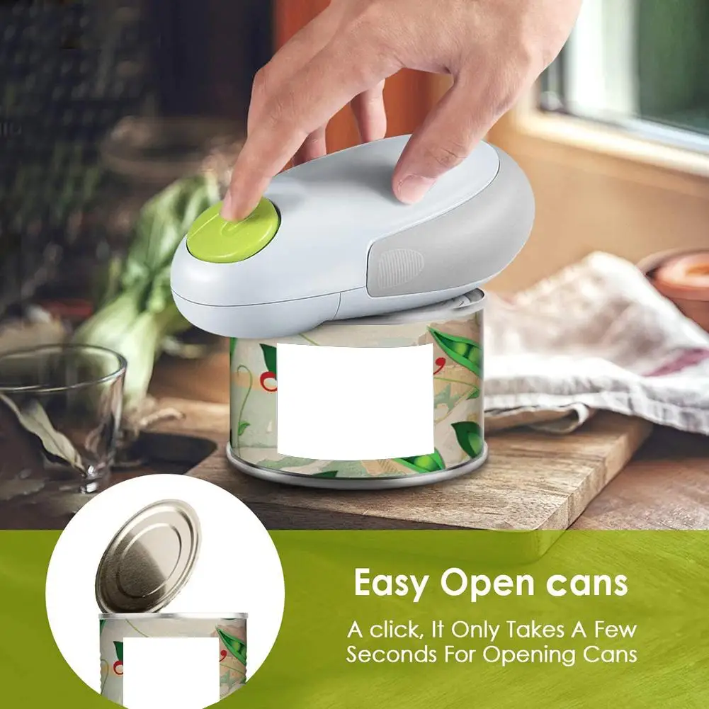 Electric Can Opener Automatic Restaurant Bottle Opener Battery Operated Handheld Jar Can Tin Opener Kitchen Tool